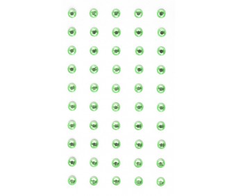 Iseliimuvad poolpärlid 4mm, rohelised, 50 tk pakis